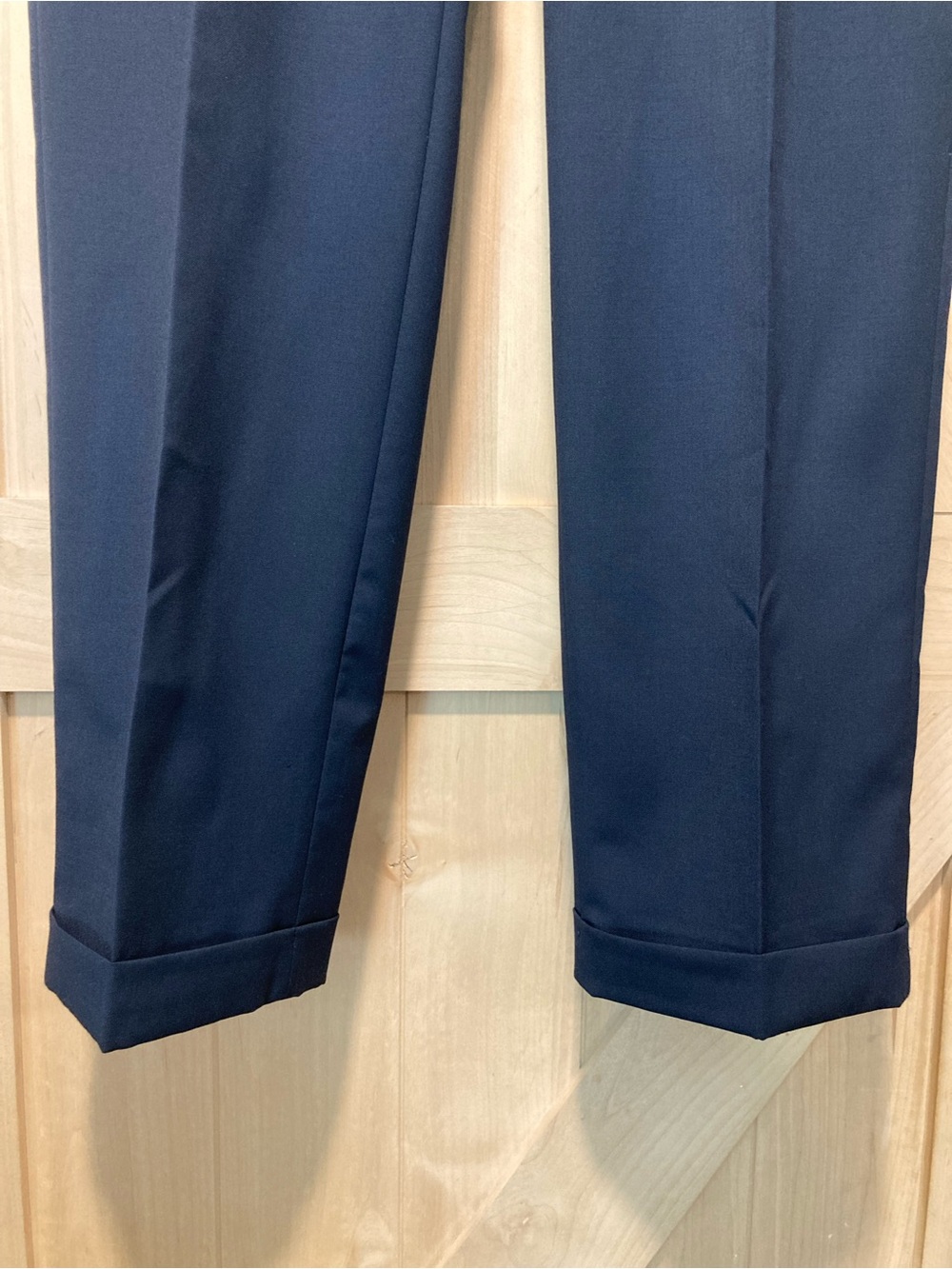 Lauren Ralph Lauren Navy Dress Pants Solid Ultraflex Cuff Hem Wool 36x32 NWT - Picture 6 of 14